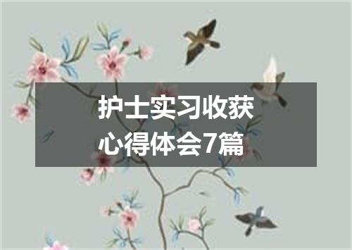 护士实习收获心得体会7篇