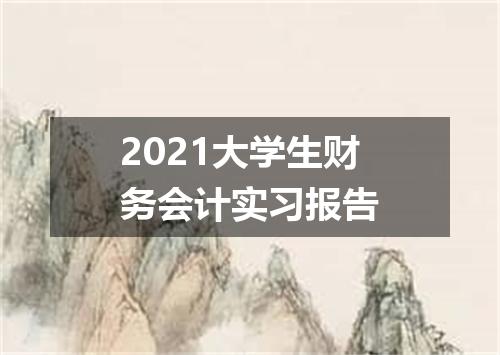 2021大学生财务会计实习报告