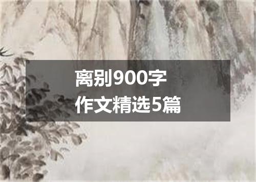 离别900字作文精选5篇