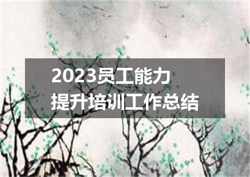 2023员工能力提升培训工作总结