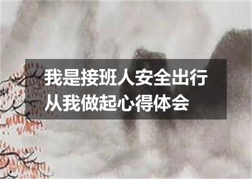 我是接班人安全出行从我做起心得体会