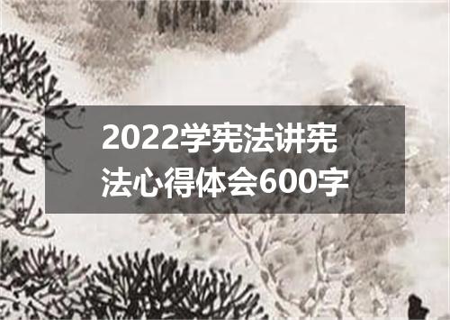 2022学宪法讲宪法心得体会600字