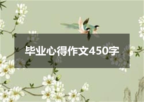 毕业心得作文450字