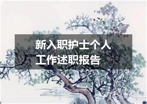 新入职护士个人工作述职报告