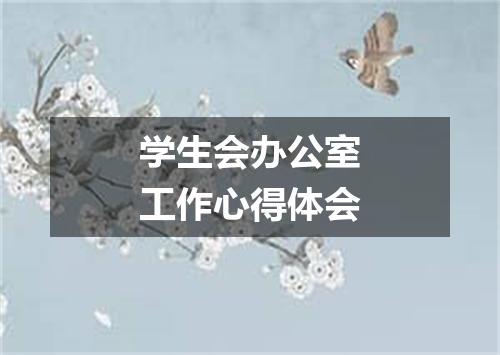 学生会办公室工作心得体会