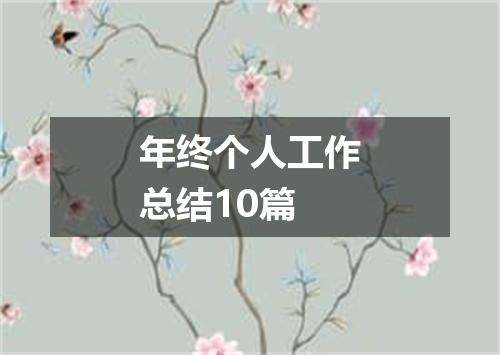 年终个人工作总结10篇