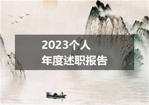 2023个人年度述职报告