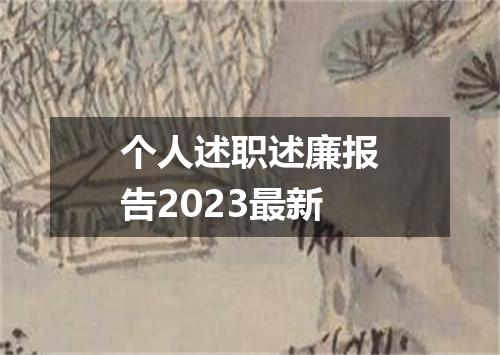 个人述职述廉报告2023最新