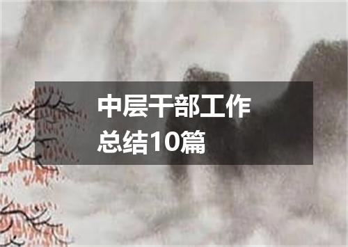 中层干部工作总结10篇