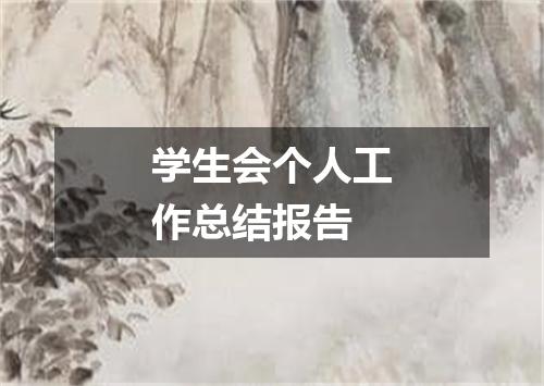学生会个人工作总结报告