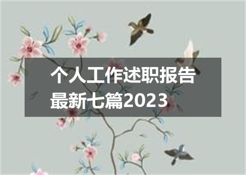 个人工作述职报告最新七篇2023