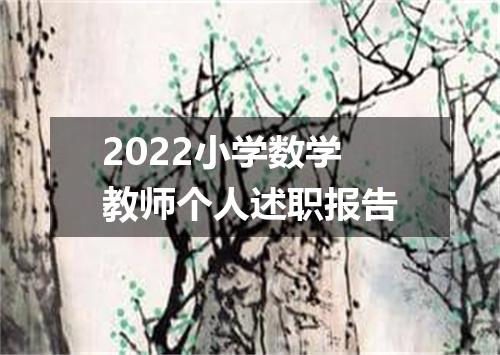 2022小学数学教师个人述职报告