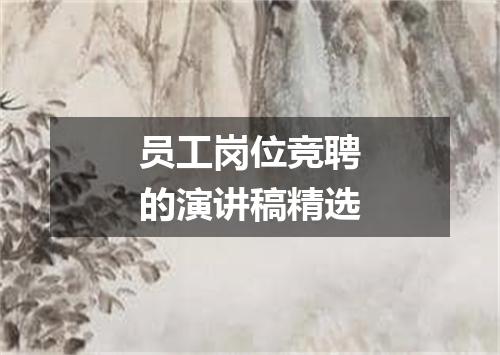 员工岗位竞聘的演讲稿精选