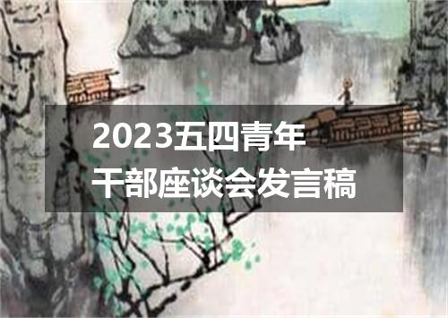 2023五四青年干部座谈会发言稿