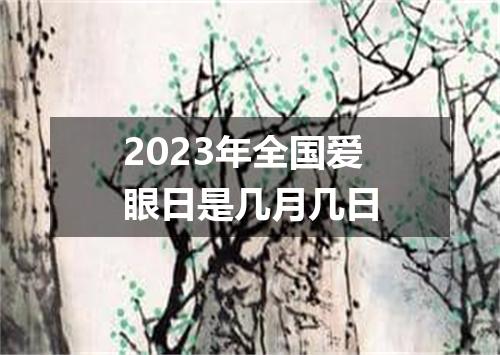 2023年全国爱眼日是几月几日