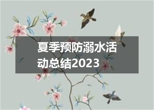 夏季预防溺水活动总结2023