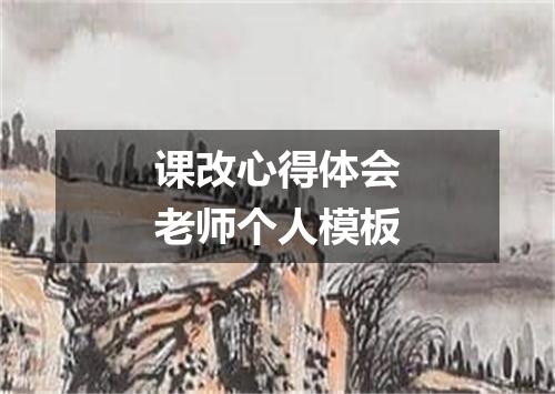课改心得体会老师个人模板