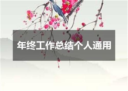 年终工作总结个人通用