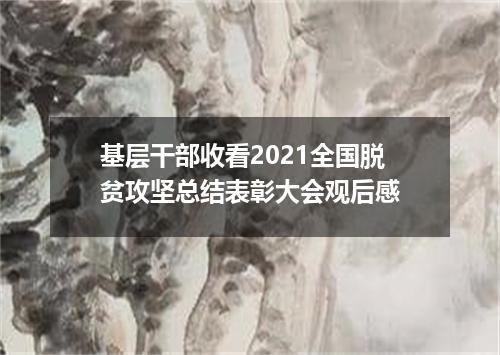 基层干部收看2021全国脱贫攻坚总结表彰大会观后感