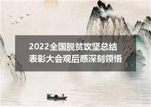 2022全国脱贫攻坚总结表彰大会观后感深刻领悟