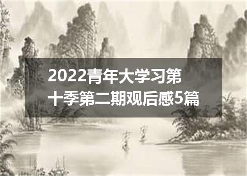 2022青年大学习第十季第二期观后感5篇