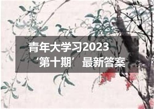 青年大学习2023‘第十期’最新答案