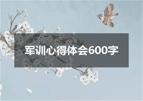军训心得体会600字