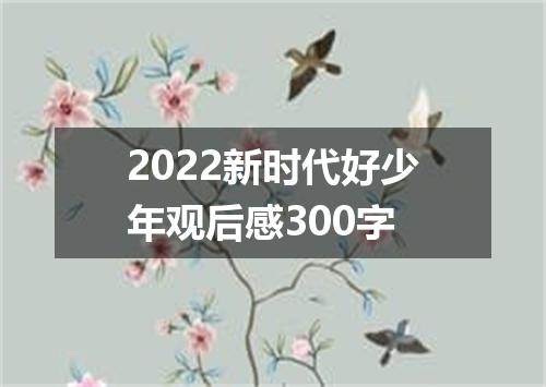 2022新时代好少年观后感300字