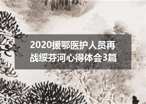 2020援鄂医护人员再战绥芬河心得体会3篇
