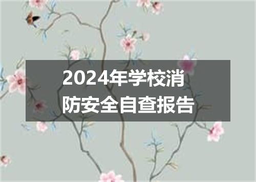 2024年学校消防安全自查报告