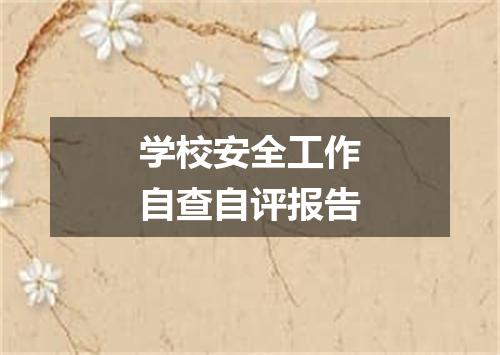 学校安全工作自查自评报告