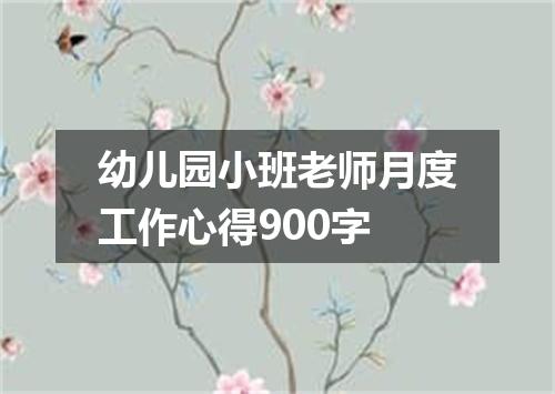 幼儿园小班老师月度工作心得900字