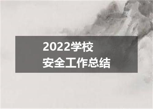 2022学校安全工作总结