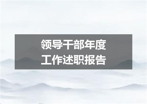 领导干部年度工作述职报告