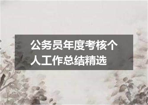 公务员年度考核个人工作总结精选