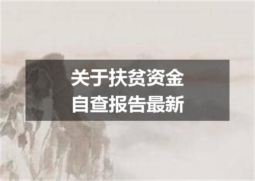 关于扶贫资金自查报告最新