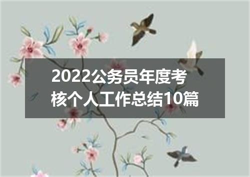 2022公务员年度考核个人工作总结10篇