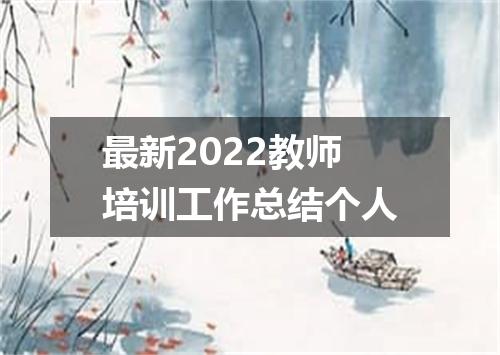 最新2022教师培训工作总结个人