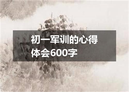初一军训的心得体会600字