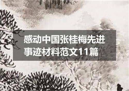 感动中国张桂梅先进事迹材料范文11篇