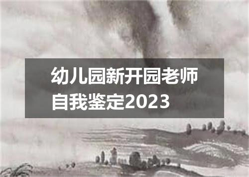 幼儿园新开园老师自我鉴定2023