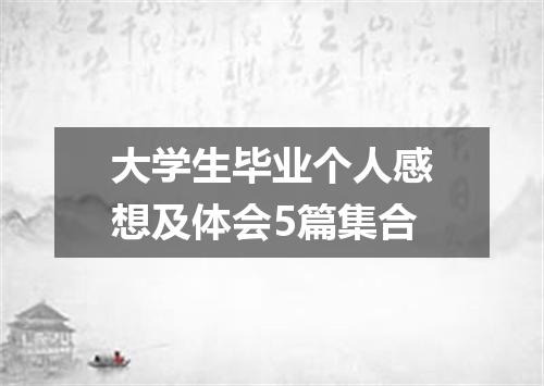 大学生毕业个人感想及体会5篇集合