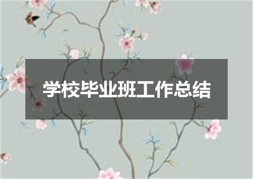 学校毕业班工作总结
