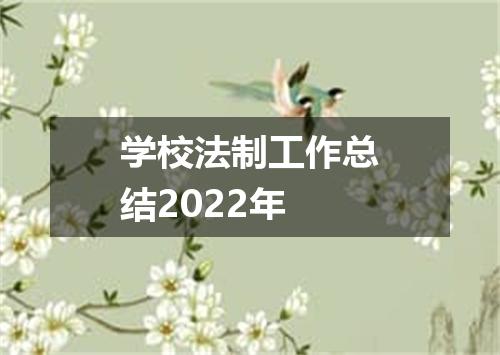 学校法制工作总结2022年