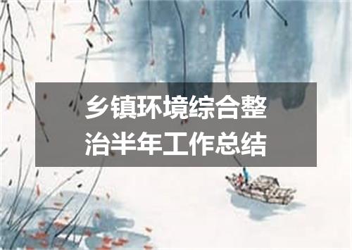 乡镇环境综合整治半年工作总结