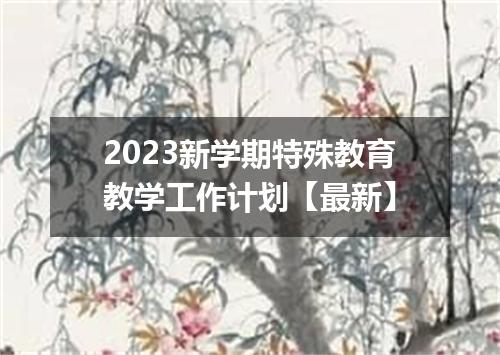2023新学期特殊教育教学工作计划【最新】