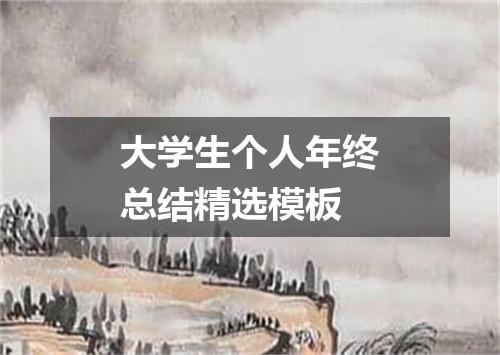 大学生个人年终总结精选模板