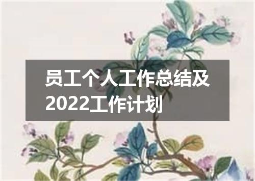 员工个人工作总结及2022工作计划