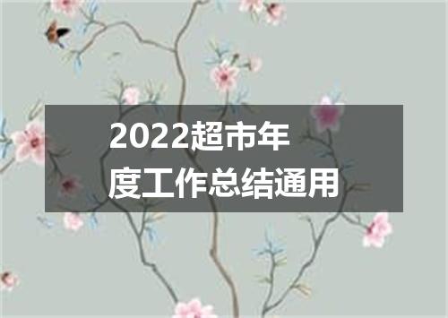 2022超市年度工作总结通用