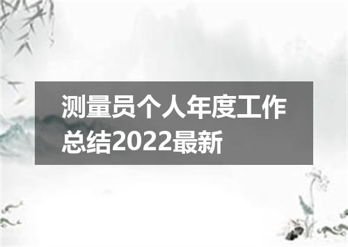 测量员个人年度工作总结2022最新